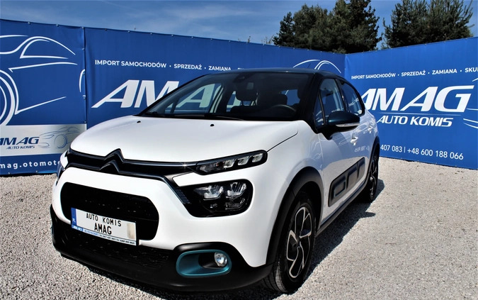 Citroen C3 cena 58900 przebieg: 13444, rok produkcji 2020 z Międzylesie małe 407